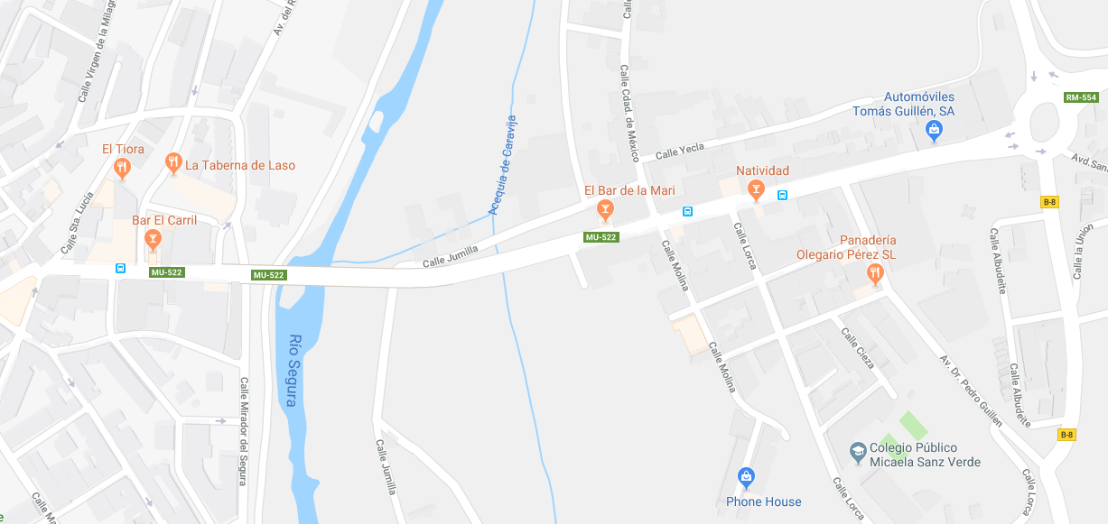 Ubicación Clínica Los Mazos Fisioterapia, Archena, Murcia